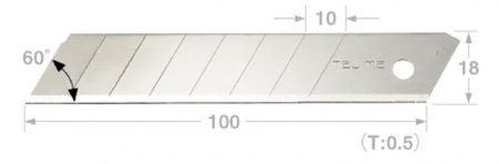 Лезвия обламывающиеся TAJIMA LB50-50H 18мм, 50шт LCB50-50H