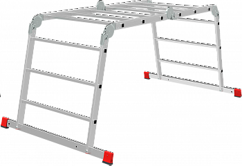 Профессиональная алюминиевая лестница-трансформер, ширина 800 мм NV3323 артикул 3323403