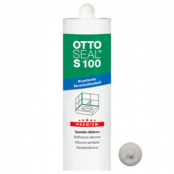 Профессиональный универсальный силиконовый герметик OTTOSEAL S100 PREMIUM C8678 (мат.серебрянно-серый), 300мл