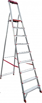 Профессиональная анодированная стремянка с органайзером NV 3115А артикул 3115110A