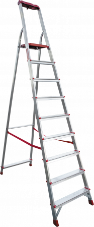 Профессиональная алюминиевая стремянка с органайзером NV 3115 артикул 3115109