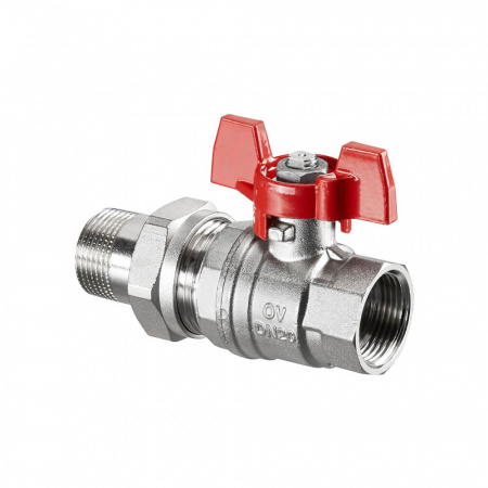 Oventrop  ШК Optibal, с американкой, НР-ВР, рукоятка бабочка DN 25  1075808