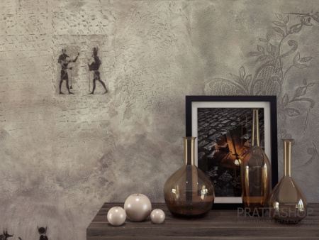 Высокопрочное декоративное покрытие с трафаретным узором в античном стиле