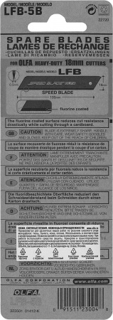 Лезвие сегментированное, тефлоновое покрытиеOL-LFB-5B
Обратная связь
