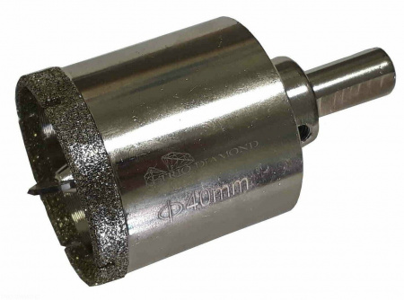 Коронка алмазная по керамике и кафелю с центрирующим сверлом 40мм 400040