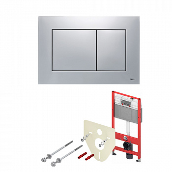 TECE Комплект TECEbase 2.0 для установки подвесного унитаза с панелью смыва TECEnow Хром матовый K440402