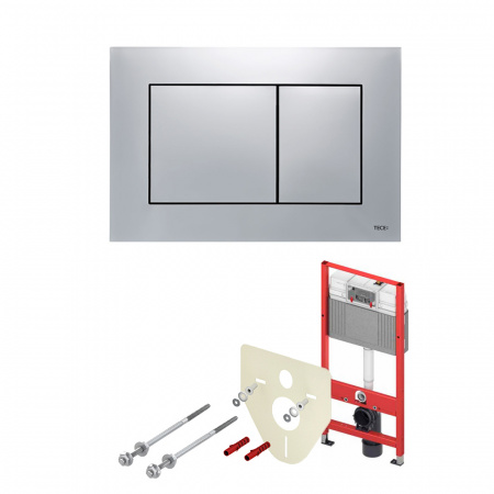 TECE Комплект TECEbase 2.0 для установки подвесного унитаза с панелью смыва TECEnow Хром матовый K440402
