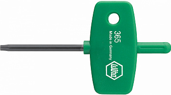 Штифтовый ключ Wiha TORX с рукояткой-ключиком и чёрным оксидированным покрытием