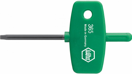Штифтовый ключ Wiha TORX с рукояткой-ключиком и чёрным оксидированным покрытием