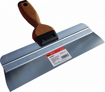 Нержавеющий фасадный шпатель, пробковая ручка BRAVO SOFT CORK 300x70 CORTE