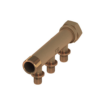 TECE  Коллектор 3/4", бронза 16 × 2 контура  712201
