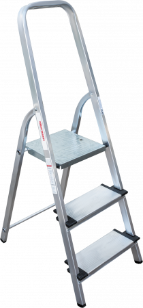 Стремянка алюминиевая со ступенями 130 мм NV1117 артикул 1117103