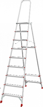 Профессиональная алюминиевая стремянка с площадкой 350×260 мм NV 3130 артикул 3130109