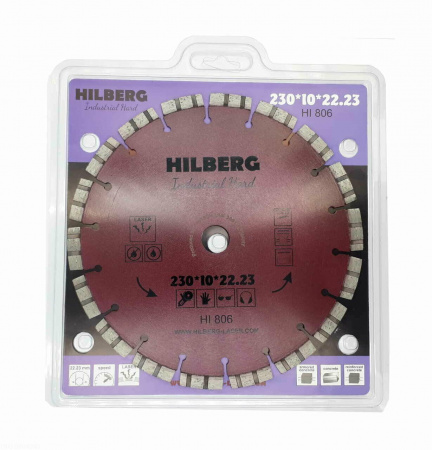Диск алмазный отрезной 230*22.23 Hilberg Industrial Hard HI806
