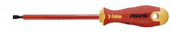 Отвёртка ERGONIC диэлектр., серия 413, SL 6,5х1,2х150 FELO 413 065 90