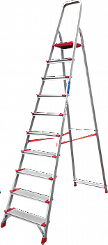 Профессиональная алюминиевая стремянка со ступенями 130 мм NV 3117 артикул 3117110