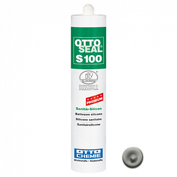 Профессиональный универсальный силиконовый герметик OTTOSEAL S100 PREMIUM С706 (цементно-серый №31), 300мл