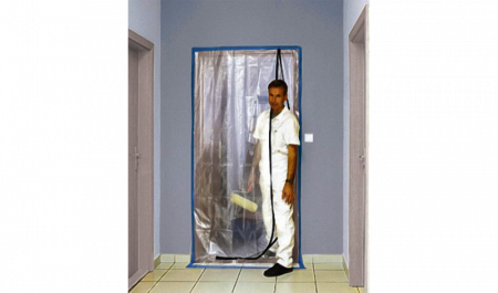 Дверь плёночная Folientür mit Reißverschluss L-Form  с L-образным фрикционным замком 220см х 110см