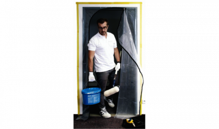 Дверь плёночная Folientür mit Reißverschluss L-Form  с L-образным фрикционным замком 220см х 110см