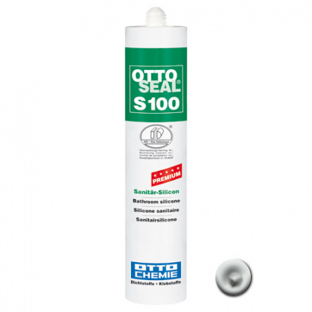 Профессиональный универсальный силиконовый герметик OTTOSEAL S100 PREMIUM С787 (ярко-серый), 300мл