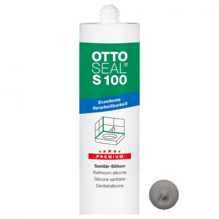 Профессиональный универсальный силиконовый герметик OTTOSEAL S100 PREMIUM C8679 (мат. манхетен), 300мл