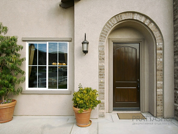 Бежевый фасад дома