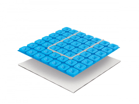 Компенсирующее нагрузки гидроизоляционное полотно под теплый пол PRODESO® HEAT GRIP, арт. PDESHG 131/E/1 (м/п)