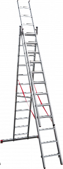 Профессиональная алюминиевая трёхсекционная лестница NV3230 артикул 3230312