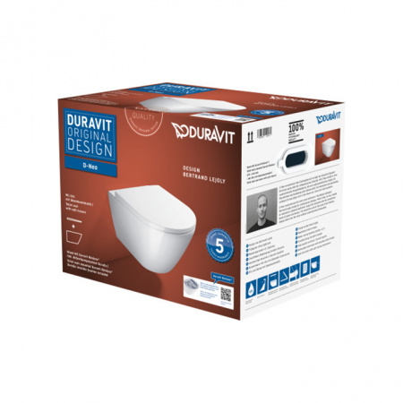 Duravit  D-Neo Унитаз подвесной в комплекте с сиденьем Soft Close  45770900A1