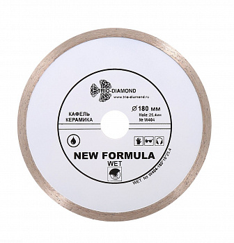 Диск алмазный отрезной 180*25,4 Сплошной W404