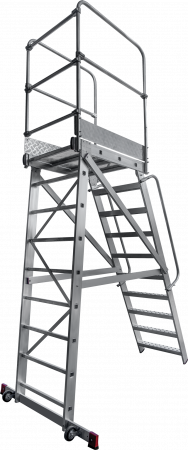 Лестница передвижная с площадкой высотой 2,2 м NV 8000030