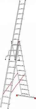Лестница алюминиевая трехсекционная VIRA NV4230