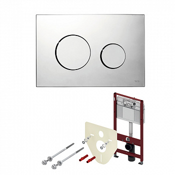 TECE  Комплект TECEbase для установки подвесного унитаза с панелью смыва TECEloop панель смыва хром глянцевый  K400626