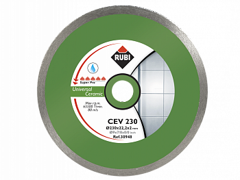 Диск сплошной для керамики CEV 230 PRO. RUBI