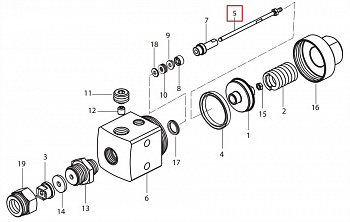 Игла распылителя GA250AL+GA400AL (valve steam арт. 350884)