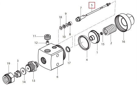 Игла распылителя GA250AL+GA400AL (valve steam арт. 350884)
