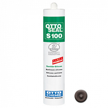 Профессиональный универсальный силиконовый герметик OTTOSEAL S100 PREMIUM С7116 (красно-коричневый), 300мл