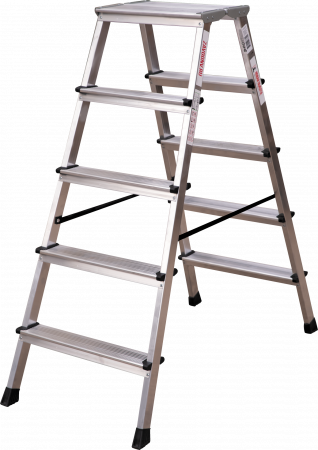 Стремянка алюминиевая двухсторонняя с площадкой 350×260 мм NV2120 артикул 2120205