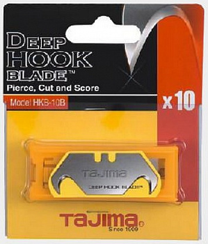 Лезвия TAJIMA, DEEP HOOK для ножей  VR101 /10 шт. в футляре HKB-10B