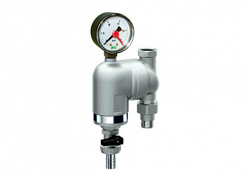 FAR  Фильтр с поворотным соединением с манометром, хромированный НР-ВР 3/4" 300мкм  FA 39A6 34