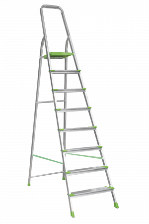 Стремянка алюминиевая со ступенями 130 мм NV2117 артикул 2117108