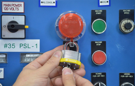 Блокираор кнопки со съемным колпачком