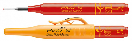 PICA-MARKER 150/40/SB Строительный маркер для глубоких отверстий Pica - Ink (Красный) в блистере