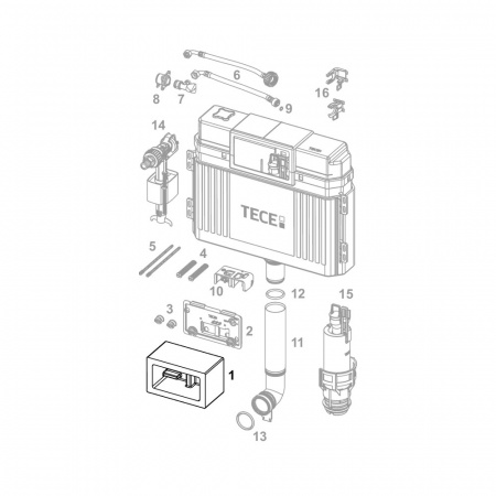 TECE  Шаблон для отделки отверстия в стене  9820027