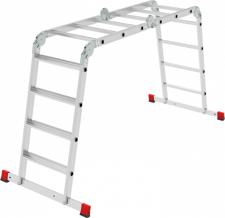 Профессиональная алюминиевая лестница-трансформер с развальцованными ступенями, ширина 500 мм NV3324 артикул 3324234