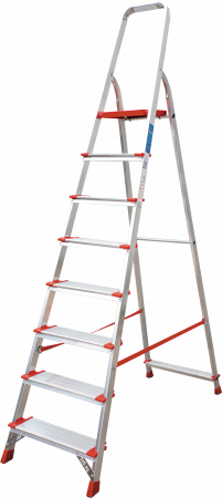 Профессиональная алюминиевая стремянка со ступенями 130 мм NV 3117 артикул 3117108