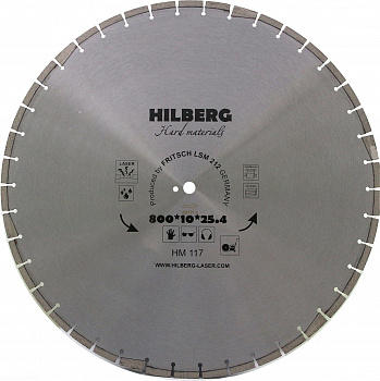 Диск алмазный отрезной 800*25,4*12 Hilberg Hard Materials Лазер HM117