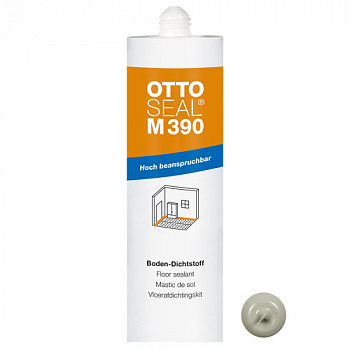Профессиональный гибридный STP-герметик   для напольных покрытий OTTOSEAL M390 C8180 (серый кремний), 310мл