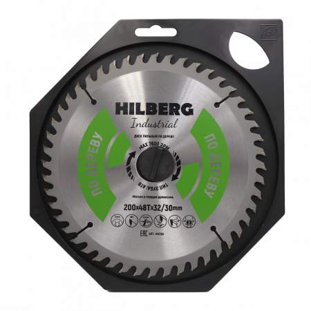 Диск пильный Hilberg Industrial Дерево 200*32/30*48Т HW204