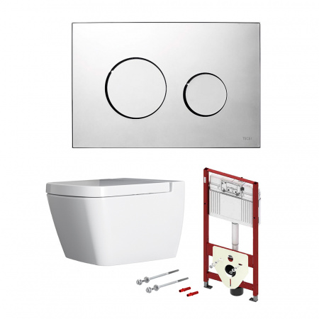 TECE  Комплект с панелью смыва TECEloop и унитазом TECEone без функции биде панель смыва хром глянцевый  K400626.WC2